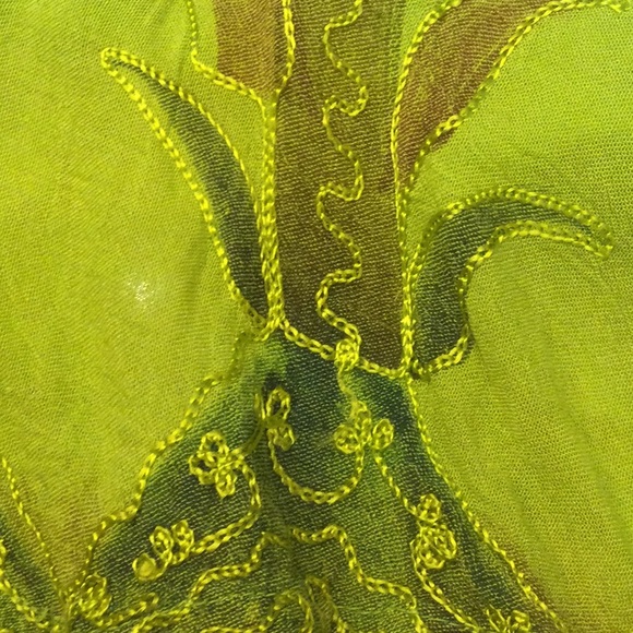 - - Tropical dress with asymmetric hem - Picture 4 of 4